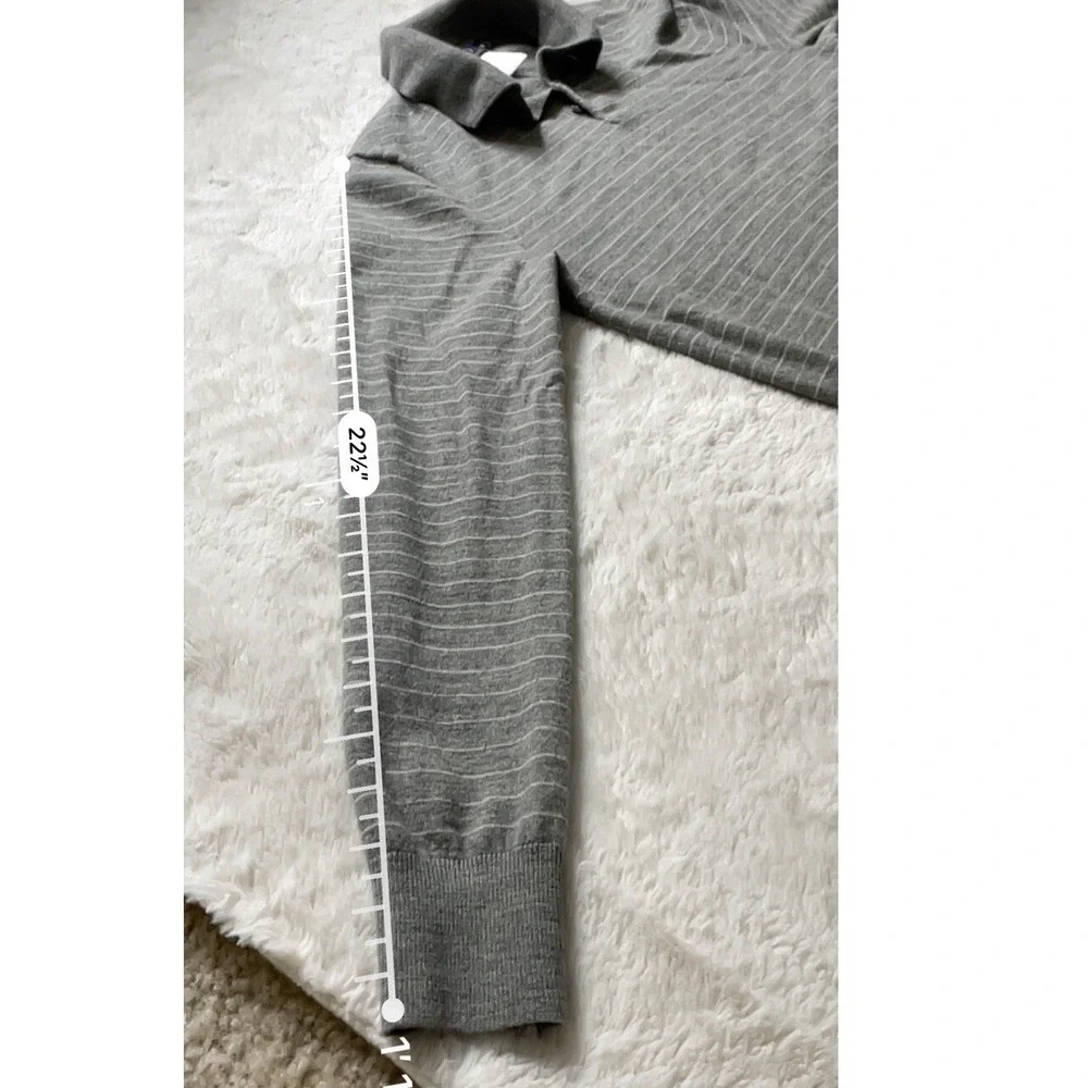 Polo Ralph Lauren Long Sleeve Polo 94% Wool Blend Striped Golf Size M